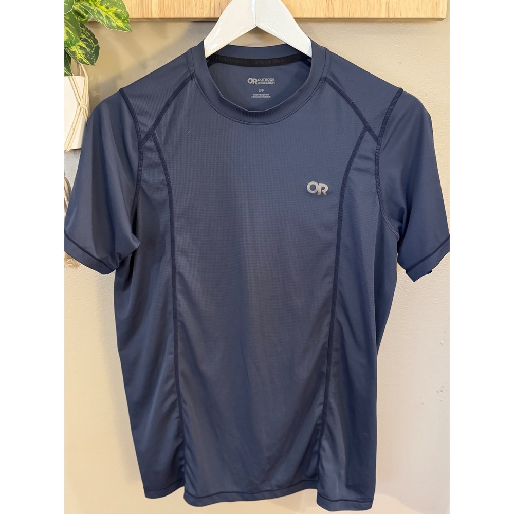 Outdoor Research Mens Echo T-Shirt Navy Blue Performance Size Small - Picture 2 of 5
